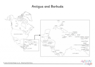 Antigua And Barbuda On Map Of North America