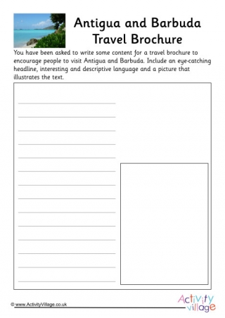 Antigua and Barbuda Travel Brochure Worksheet