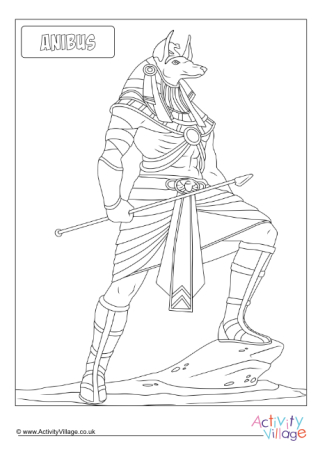Anubis Colouring Page 1