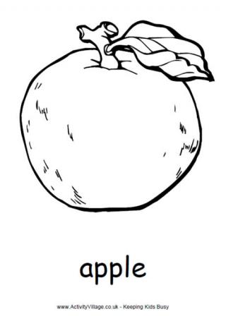 Apple Colouring Page