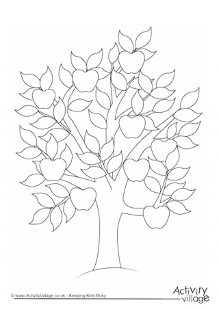 Apple Tree Colouring Page