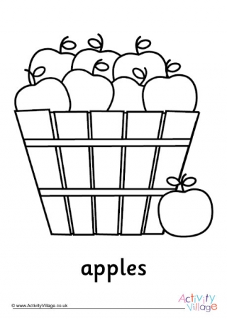 Apples Colouring Page