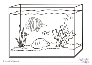 Aquarium Colouring Page 1