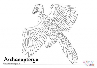 Archaeopteryx Colouring Page