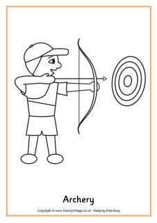 Archery Colouring Page