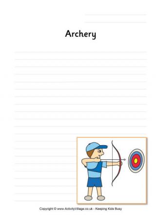 Archery Writing Page