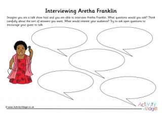 Aretha Franklin Interview Worksheet