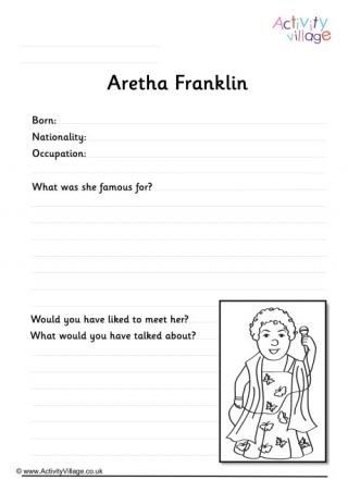 Aretha Franklin Worksheet