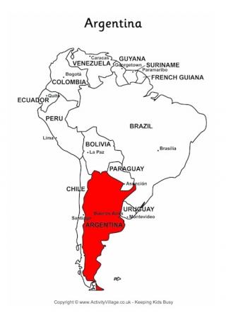 Argentina On Map Of South America