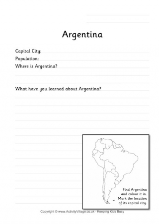 Argentina Worksheet