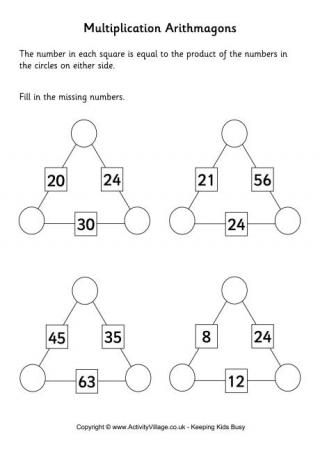 Arithmagons Multiplication 2