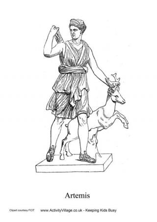 Artemis Colouring Page