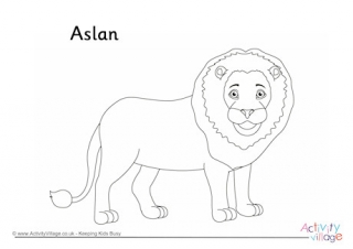 Aslan Colouring Page