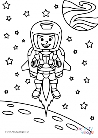 Astronaut Colouring Page 3