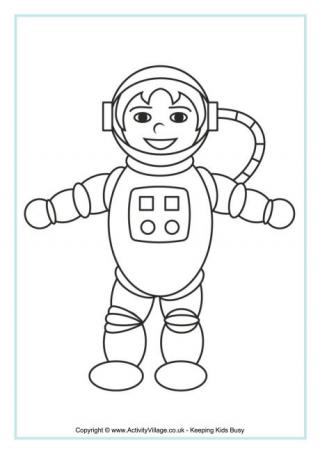 Astronaut Colouring Page