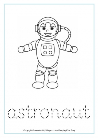 Astronaut Word Tracing