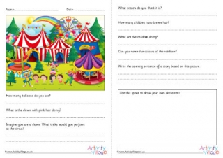 At The Fairground Picture Comprehension