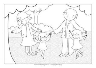 At the Park Colouring Page
