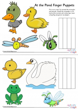 At the Pond Finger Puppets