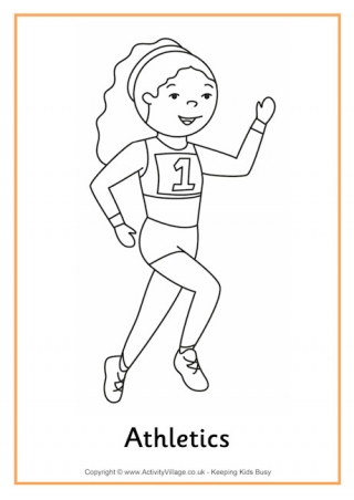 Athletics Colouring Page 2