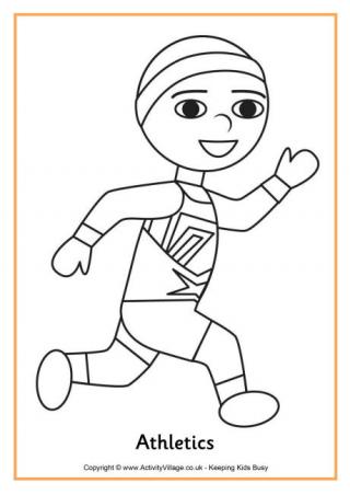 Athletics Colouring Page