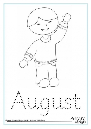 August Word Tracing