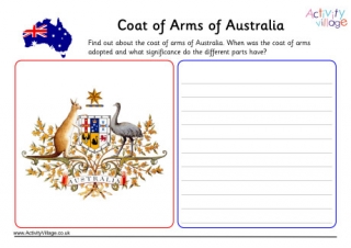 Australia Coat Of Arms Worksheet