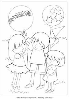 Australia Day Colouring Pages