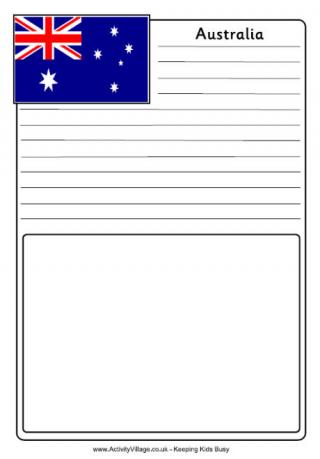 Australia Flag Notebooking Pages