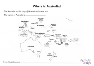 Australia Location Worksheet