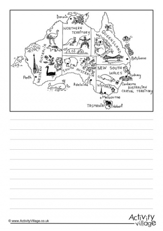 Australia Map Story Paper