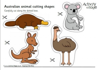 Australian Animal Cutting Shapes