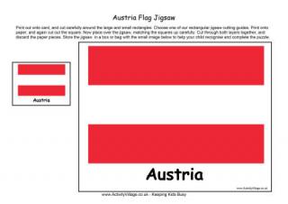 Austria Flag Jigsaw