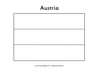 Austria Flag Colouring Page