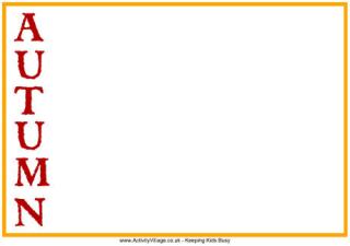 Autumn Acrostic