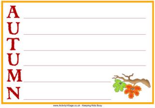 Autumn Acrostic Printable with Leaves