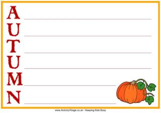 Autumn Acrostic with Pumpkin