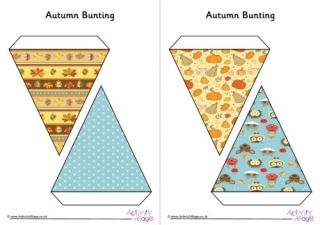 Autumn Bunting Small