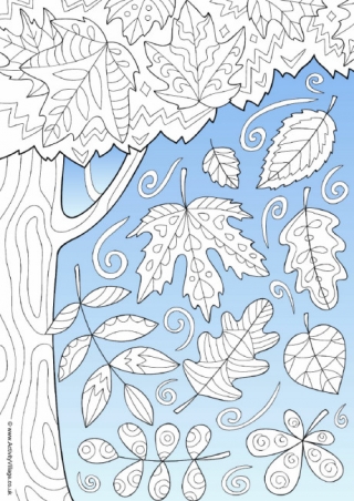 activity village coloring pages autumn trees - photo #26