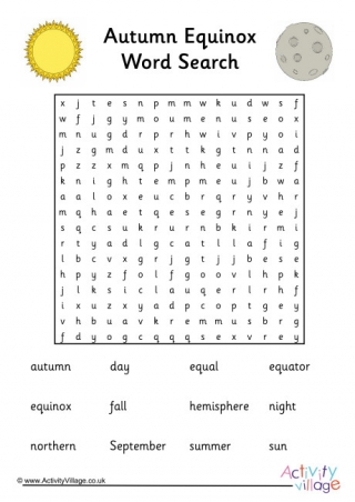 Autumn Equinox Word Search