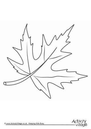 Autumn Leaf Colouring Page 1