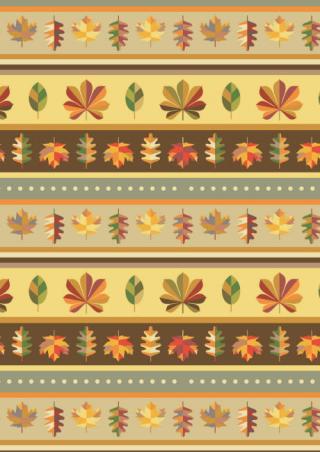 Autumn Leaf Stripe Scrapbook Paper