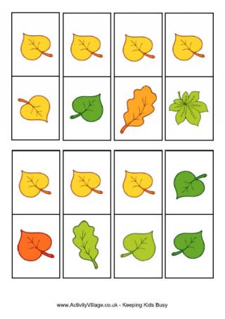 Autumn Leaves Dominoes