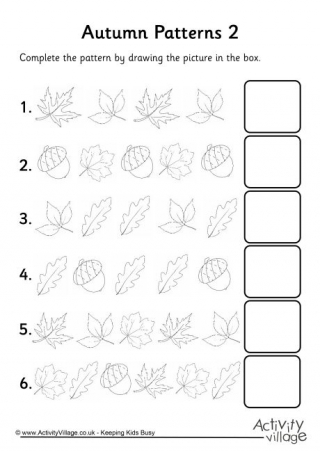 Autumn Patterns Worksheet 2