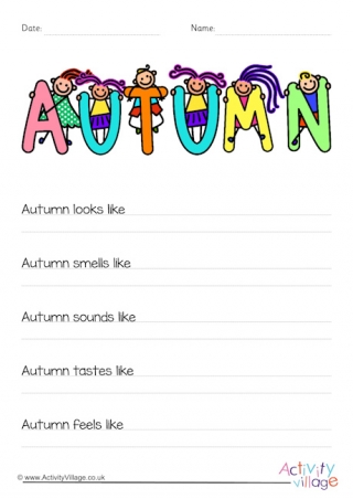 Autumn Sensory Poem Similes