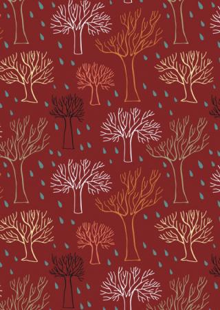 Autumn Tree Scrapbook Paper