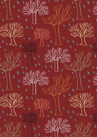 Autumn Tree Scrapbook Paper