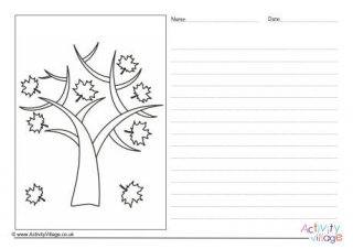 Autumn Tree Story Paper