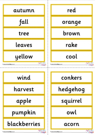 Autumn Word Cards