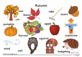 Autumn Word Mat